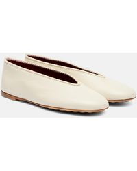 Bottega Veneta - Rosa Leather Ballet Flats - Lyst