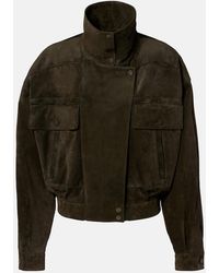 Saint Laurent - Suede Jacket - Lyst