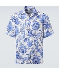 Etro - Paisley Linen Bowling Shirt - Lyst