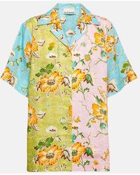 ALÉMAIS - Mana Floral Patchwork Linen Shirt - Lyst