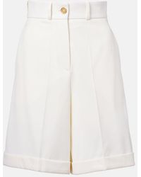 Patou - High-Rise Cotton Gabardine Bermuda Shorts - Lyst