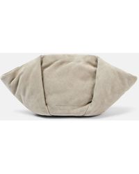 Brunello Cucinelli - Fold-Over Small Suede Clutch - Lyst