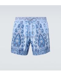 Etro - Badehose Mit Medaillondruck, Herren, Größe - Lyst