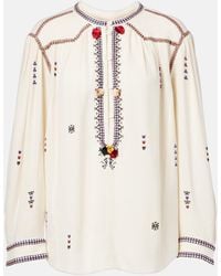 Isabel Marant - Blusa Pelson Con Ricamo - Lyst