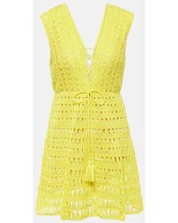 Anna Kosturova - Bianca Cotton Crochet Minidress - Lyst