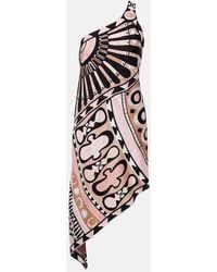 PUCCI - Abito One-Shoulder Silk Twill Minidress - Lyst