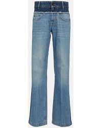 Stella McCartney - Jeans anchos de tiro alto con paneles - Lyst