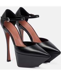 AMINA MUADDI - Angelica Leather Platform Pumps - Lyst