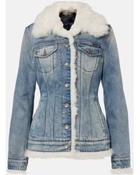 Dolce & Gabbana - Chaqueta De Denim Con Borrego - Lyst
