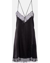 Dolce & Gabbana - Silk And Cotton-Blend Satin Slip Dress - Lyst