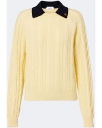 Versace - Medusa Cable-Knit Cotton Sweater - Lyst
