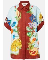 ALÉMAIS - Dahlia Floral Linen Shirt - Lyst