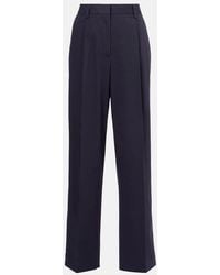 TOTEME - High-Rise Cotton Straight Pants - Lyst
