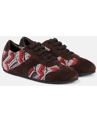 Missoni - Lame-Trimmed Suede Sneakers - Lyst