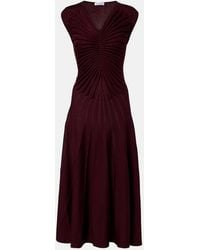 Alaïa - Virgin Wool Midi Dress - Lyst