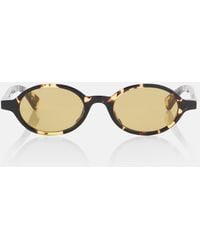 Bottega Veneta - Classic Oval Sunglasses - Lyst