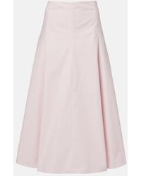 Jacquemus - Triangle Cotton Poplin Midi Skirt - Lyst