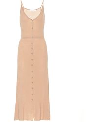 Ryan Roche Maxikleid aus Kaschmir - Natur