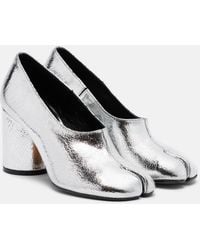 Maison Margiela - Tabi 80 Metallic Leather Pumps - Lyst