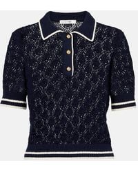 FRAME - Rookie Knitted Polo Shirt - Lyst