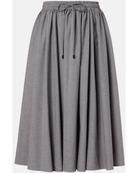 Max Mara - Livrea Virgin Wool Midi Skirt - Lyst