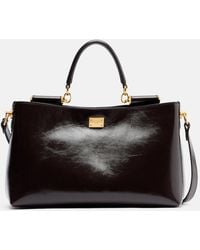Dolce & Gabbana - Vittoria Medium Leather Tote Bag - Lyst