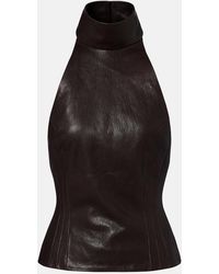 Magda Butrym - Halterneck Leather Top - Lyst