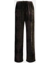 Dries Van Noten - Printed Wide-Leg Satin Pants - Lyst
