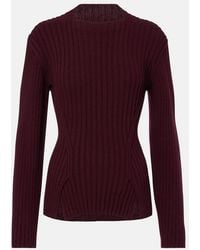 Victoria Beckham - Ribbed-Knit Wool And Cashmere Sweater - Lyst