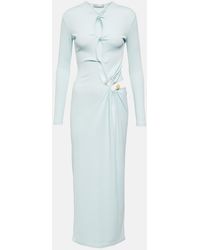Christopher Esber - Gathered Cutout Jersey Midi Dress - Lyst