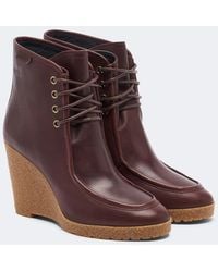 Isabel Marant - Cylia Leather Wedge Ankle Boots - Lyst