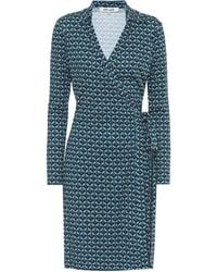 Diane von Furstenberg Midikleid Jeannie aus Seiden-Jersey - Blau
