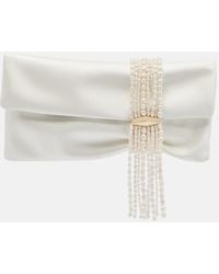Jimmy Choo - Zandra Embellished Satin Clutch - Lyst