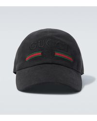 Gucci - Web Stripe Cotton Baseball Cap - Lyst