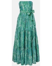 Poupette - Thelma Printed Cotton-Blend Maxi Dress - Lyst