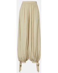 Chloé - Pleated Satin Balloon Pants - Lyst