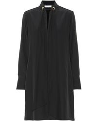 Chloé Vestido corto de seda - Negro