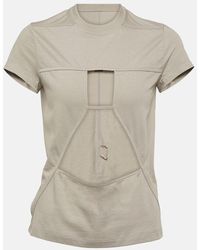 Rick Owens - T-shirt in cotone con cut-out - Lyst