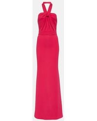 Elie Saab - Halterneck Crepe Gown - Lyst