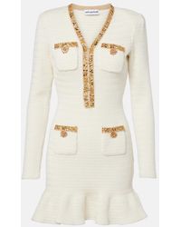 Self-Portrait - Embellished Knitted Minidress - Lyst