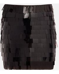 STAUD - Max Sequined Mesh Miniskirt - Lyst