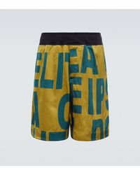 Dries Van Noten - Printed Mid-Rise Jersey Shorts - Lyst