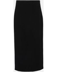 The Row - Matias Wool-Blend Midi Skirt - Lyst
