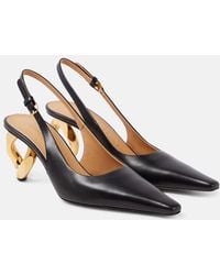 JW Anderson - Chain Heel Leather Slingback Pumps - Lyst