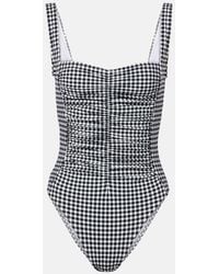 Karla Colletto - Ruched Gingham Swimsuit - Lyst