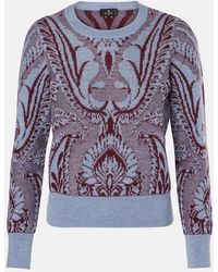 Etro - Pullover Aus Wolljacquard, Damen, Größe - Lyst