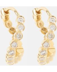 Sophie Bille Brahe - Petit Courant 18kt Gold Hoop Earrings With Diamonds - Lyst