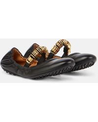 Tod's - Verzierte Mary-Jane-Ballerinas Aus Leder - Lyst