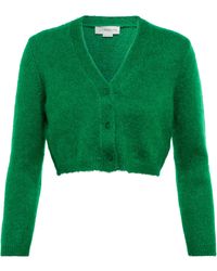 Victoria Beckham Cardigan cropped en mezcla de lana - Verde