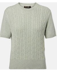 Loro Piana - Treccia Cable-Knit Cashmere Sweater - Lyst